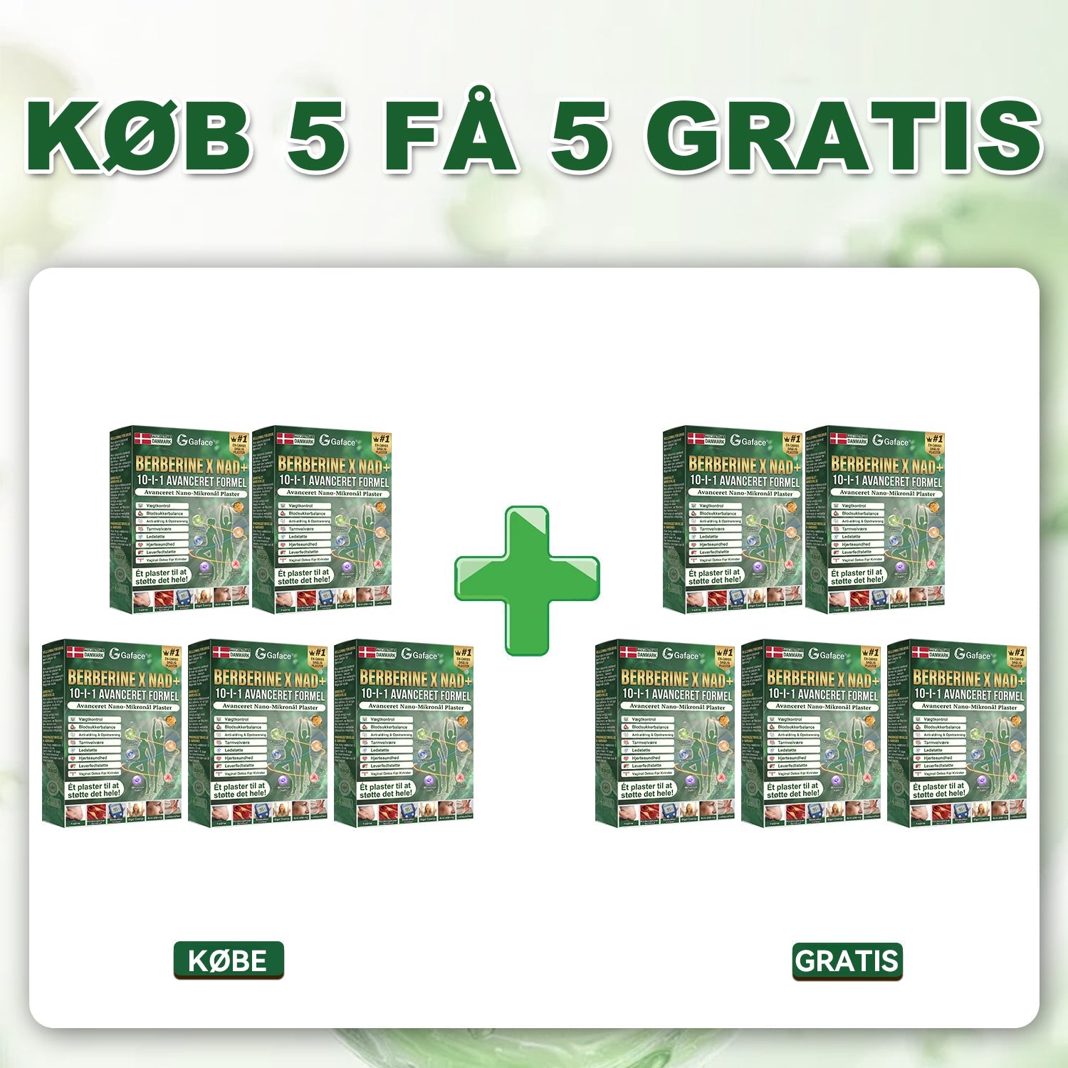 💎10 kasser: Køb 5 Få 5 gratis – Tab op til 49 kg
