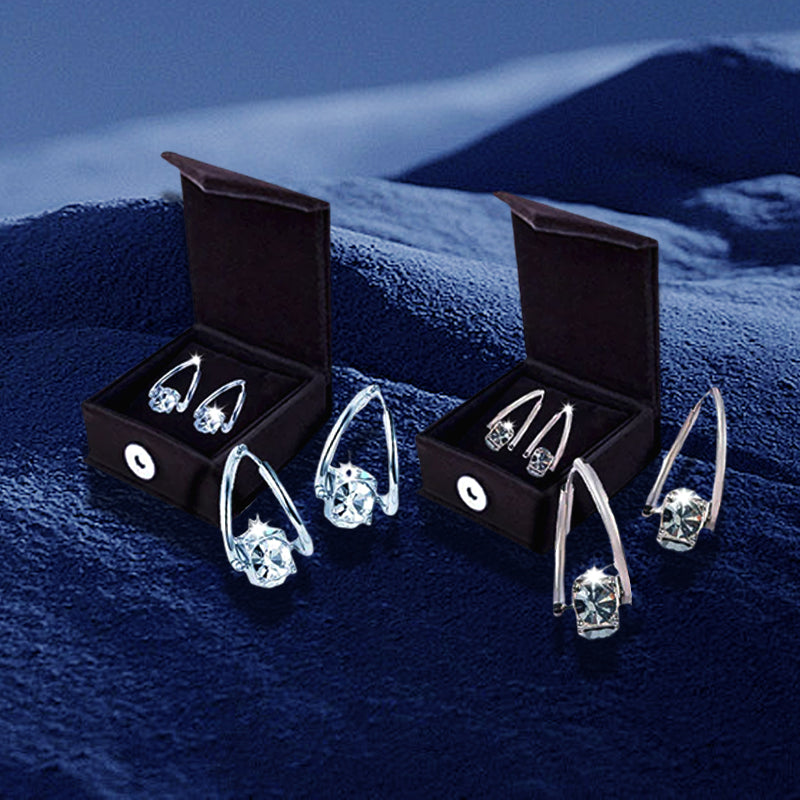 2 PAR💎Røget ædelsten+krystalørering
